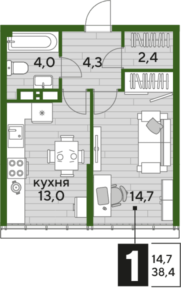 DOGMA PARK Краснодар — планировка 1