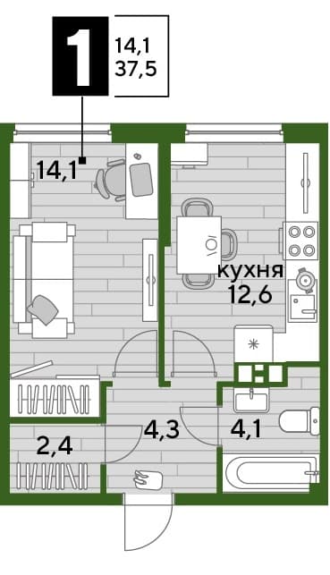 DOGMA PARK Краснодар — планировка 1