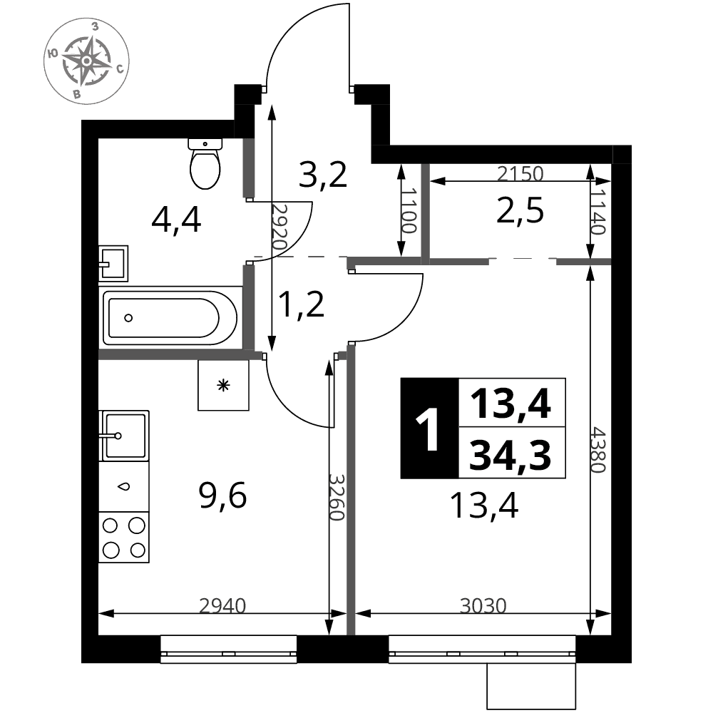 1-й Ясеневский Москва — планировка 1