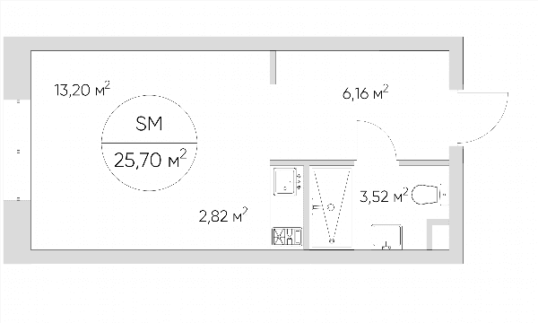 Nice loft Москва — планировка Студия