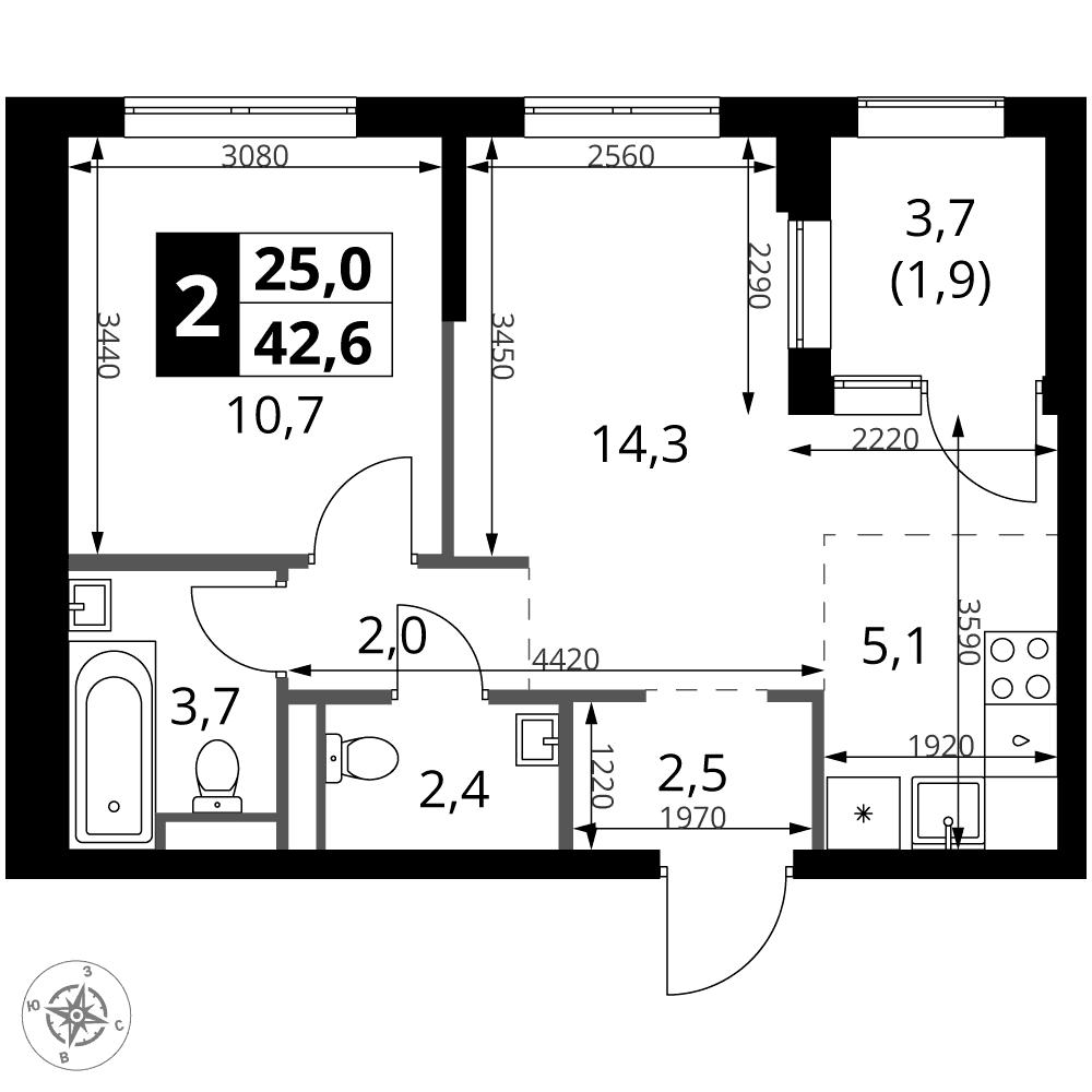 1-й Ясеневский Москва — планировка 2