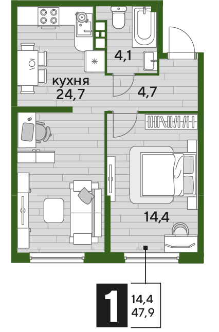 DOGMA PARK Краснодар — планировка 1