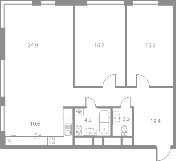 WestTower Москва — планировка 3