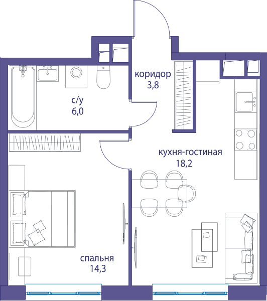 Остров, Остров.5 Москва — планировка 1