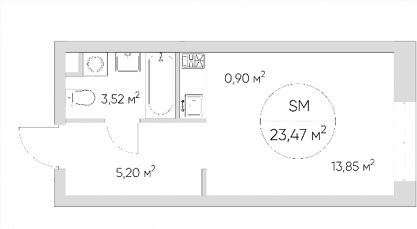 Nice loft Москва — планировка Студия