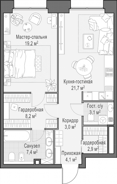 Life Time Москва — планировка 1