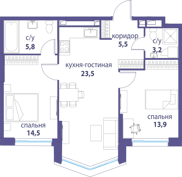 Символ, Вдохновение Москва — планировка 2