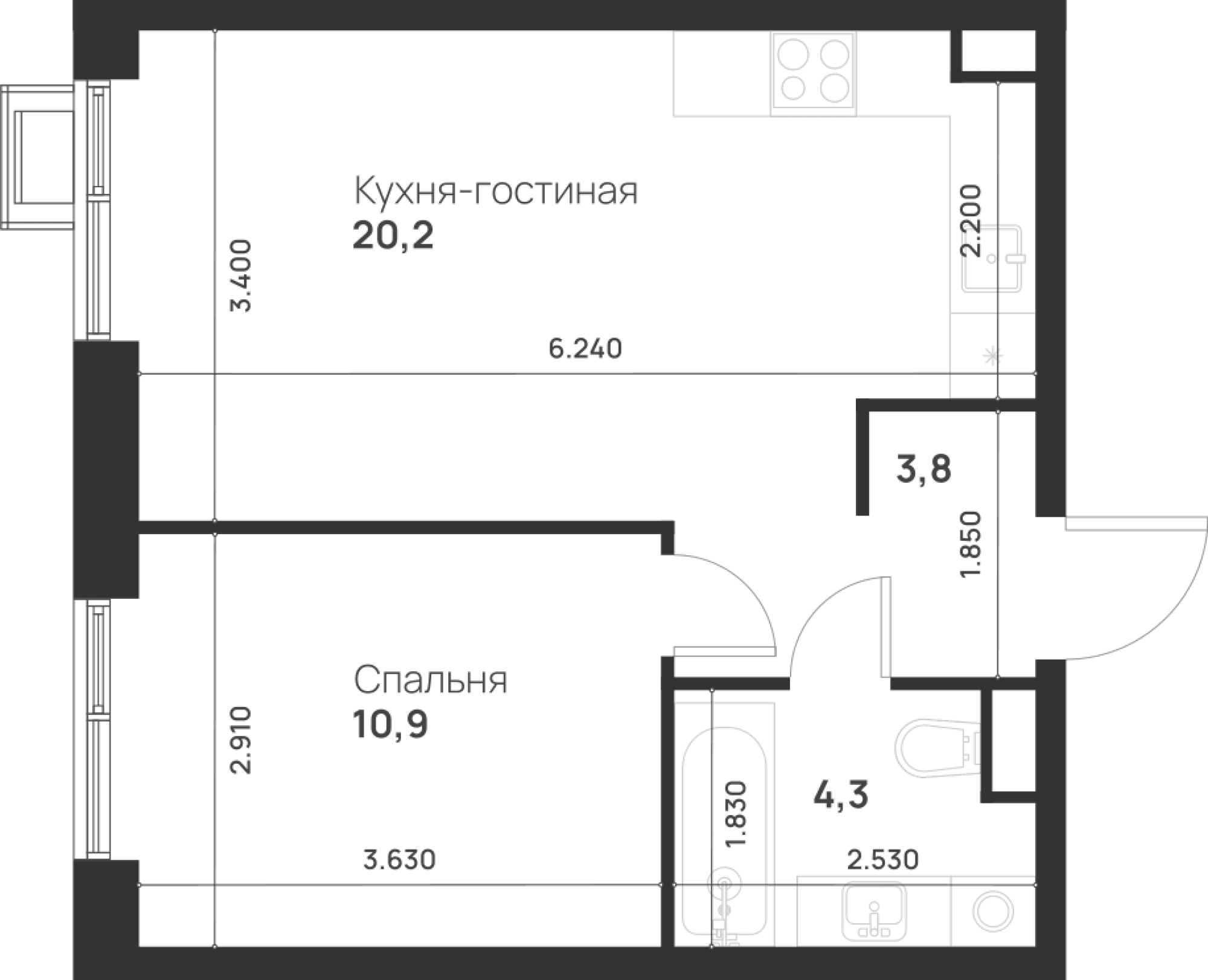 Foreville Москва — планировка 1