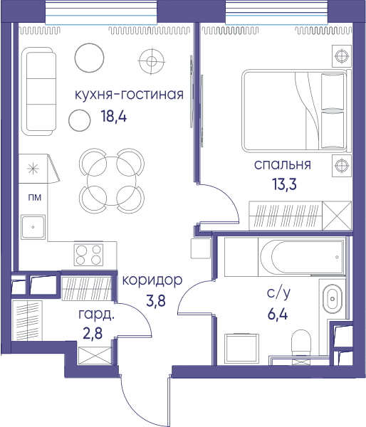 Остров, Остров.5 Москва — планировка 1