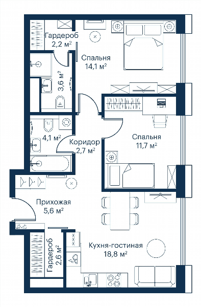 City Bay Москва — планировка 2