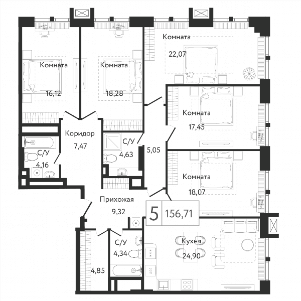 Dream Towers Москва — планировка 5