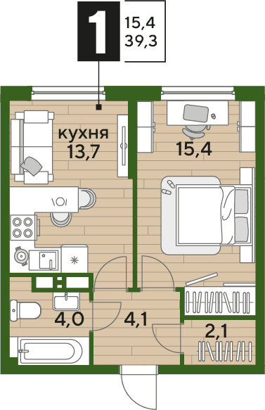 DOGMA PARK Краснодар — планировка 1