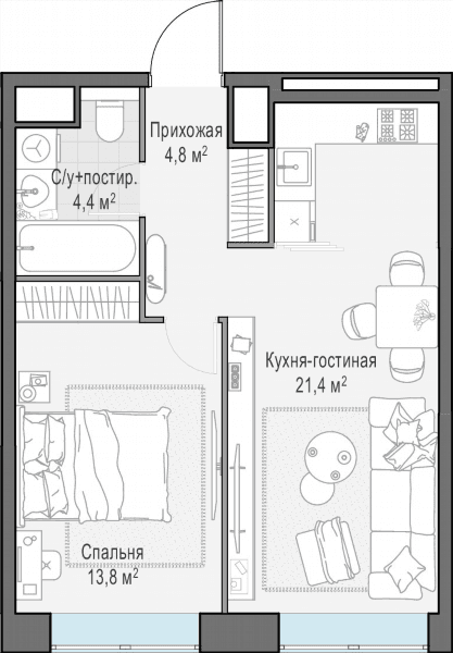 West Garden Москва — планировка 1