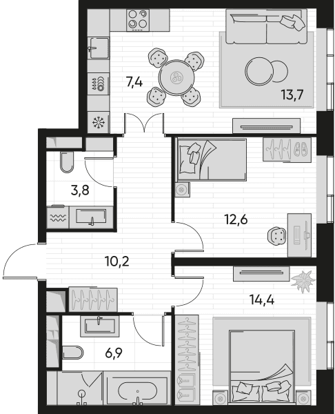Pride-home Москва — планировка 3