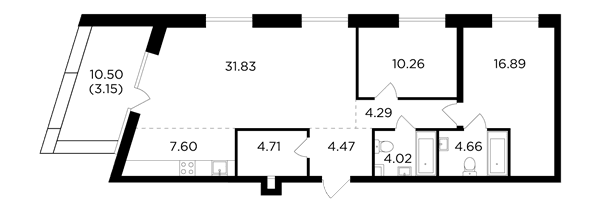 FORIVER Москва — планировка 3