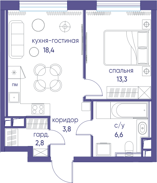 Остров, Остров.5 Москва — планировка 1