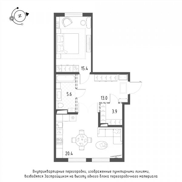 ЖК Domino Premium Санкт-Петербург — планировка 1