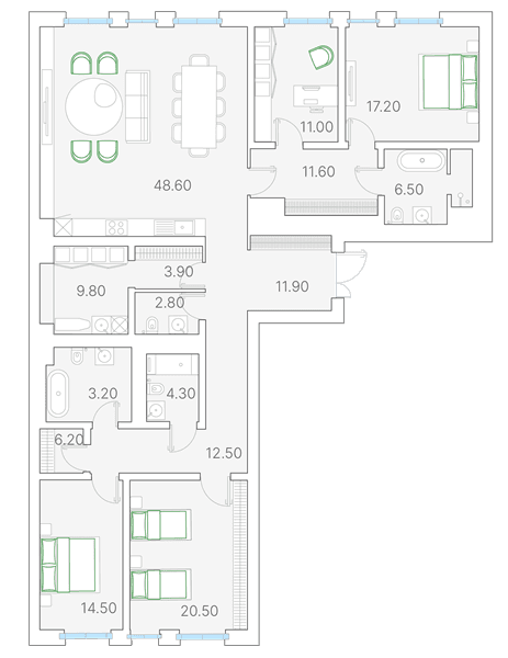 Nuovo Москва — планировка 3