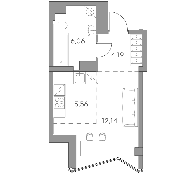 Аквилон BESIDE 2.0 Москва — планировка 1