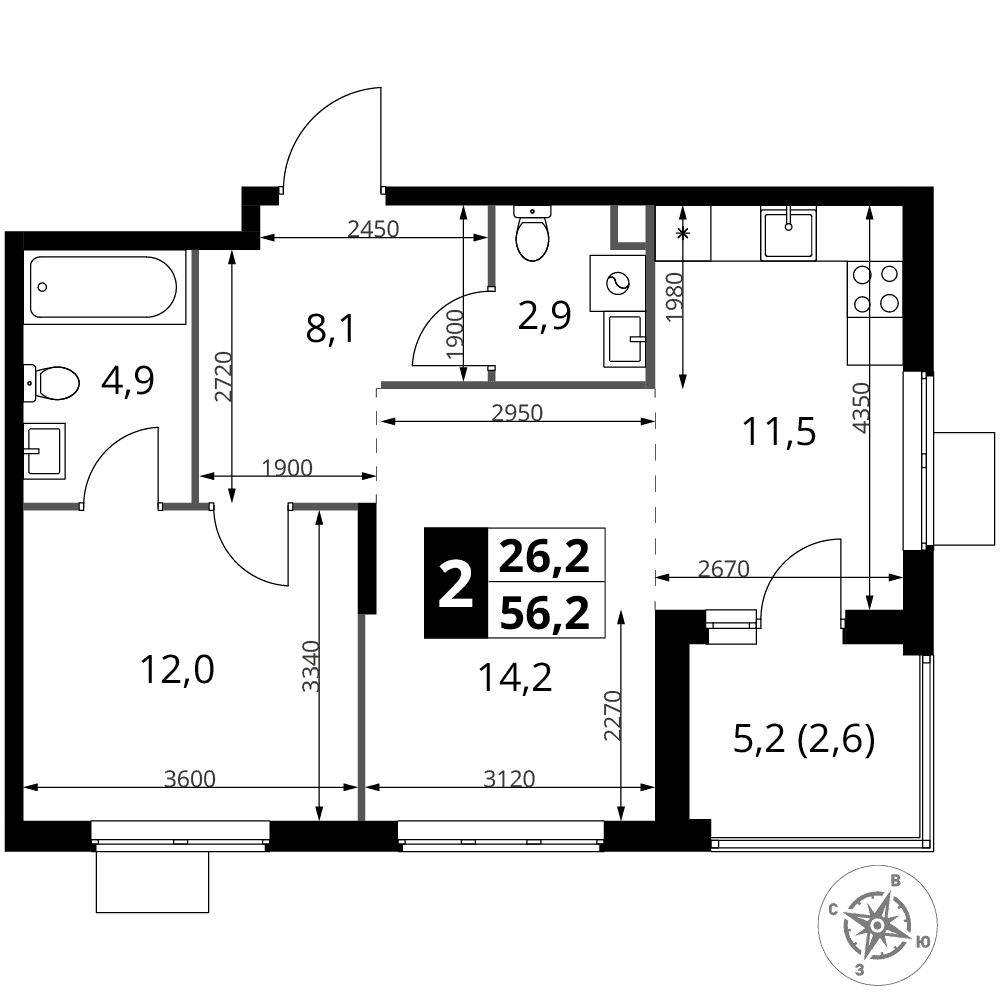 1-й Измайловский Москва — планировка 2