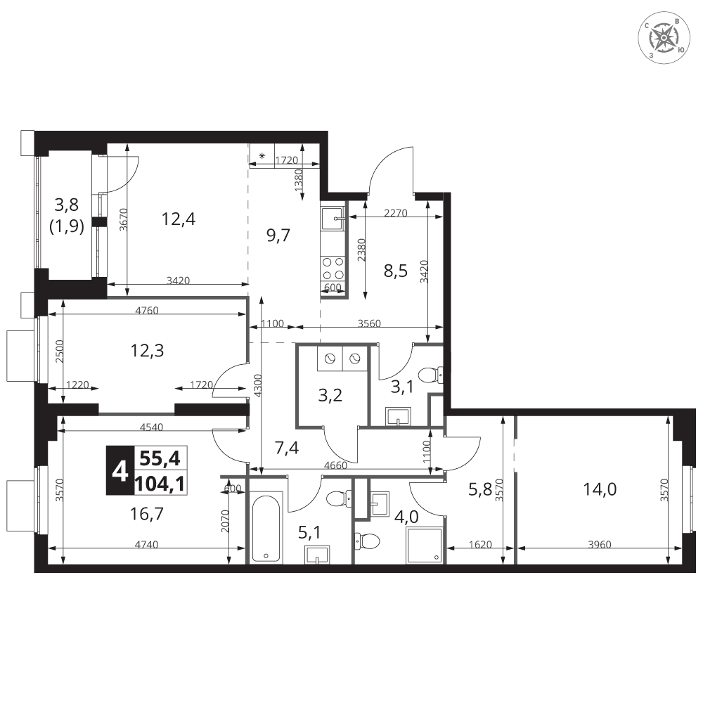 1-й Измайловский Москва — планировка 4