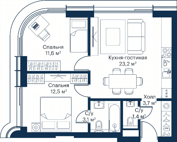 City Bay Москва — планировка 2