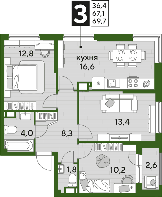 DOGMA PARK Краснодар — планировка 3