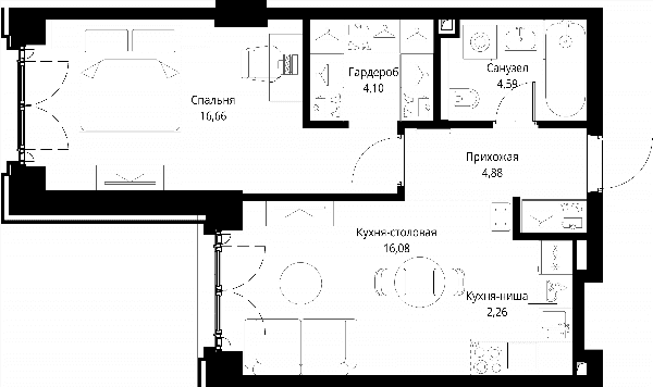 City Bay Москва — планировка 1
