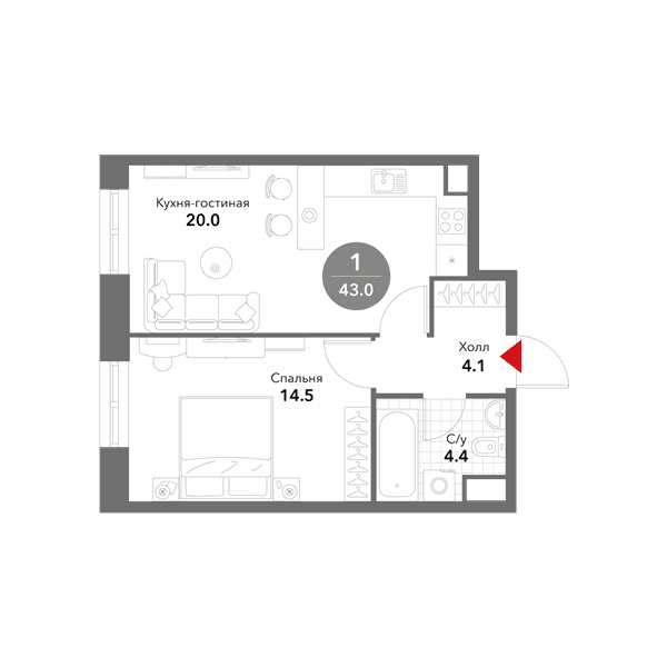 Voxhall Москва — планировка 1