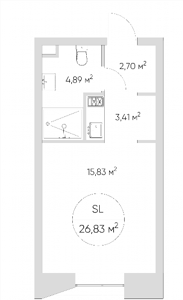 Nice loft Москва — планировка Студия