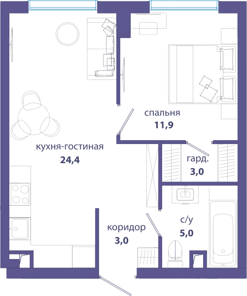 Событие, Событие 4 Москва — планировка 1