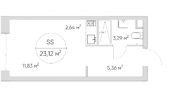 Nice loft Москва — планировка Студия