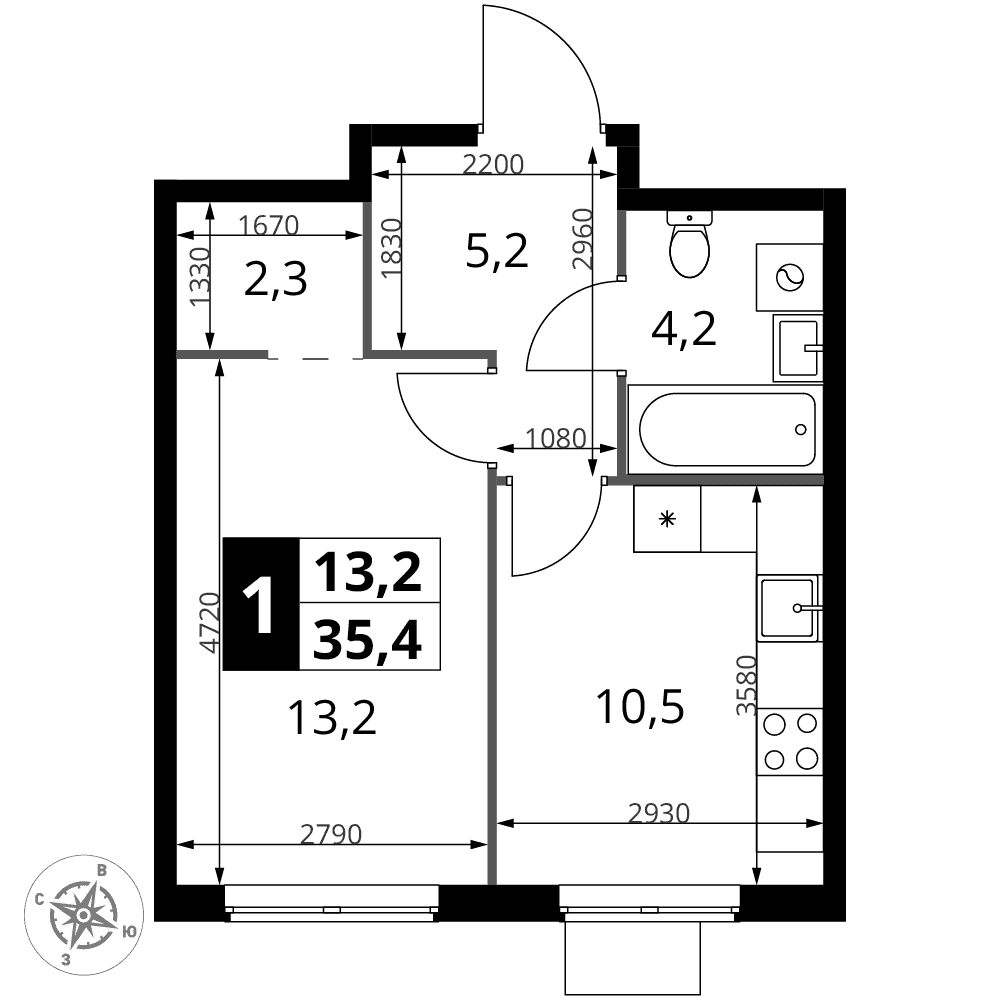 1-й Измайловский Москва — планировка 1
