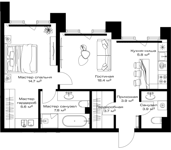Opus-home Москва — планировка 1