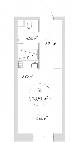 Nice loft Москва — планировка Студия
