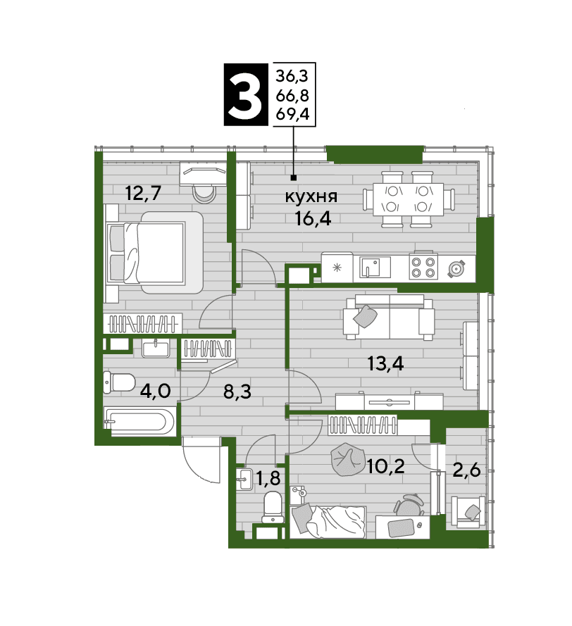 DOGMA PARK Краснодар — планировка 3