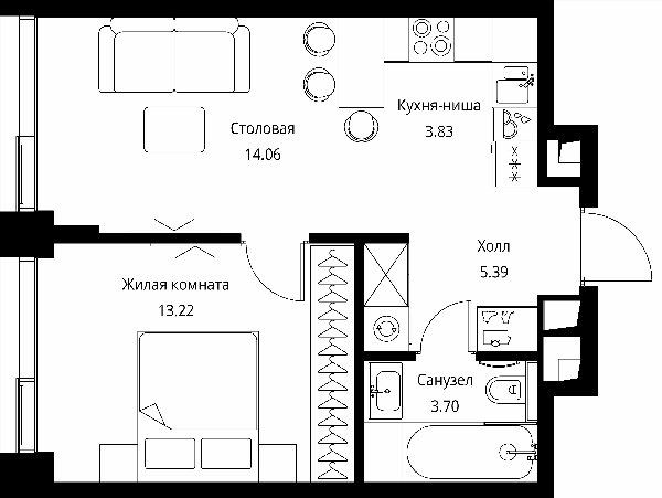 City Bay Москва — планировка 1