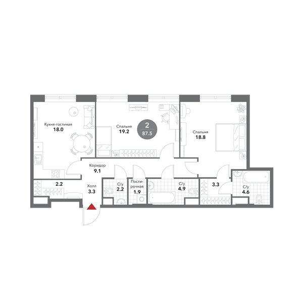 Voxhall Москва — планировка 3