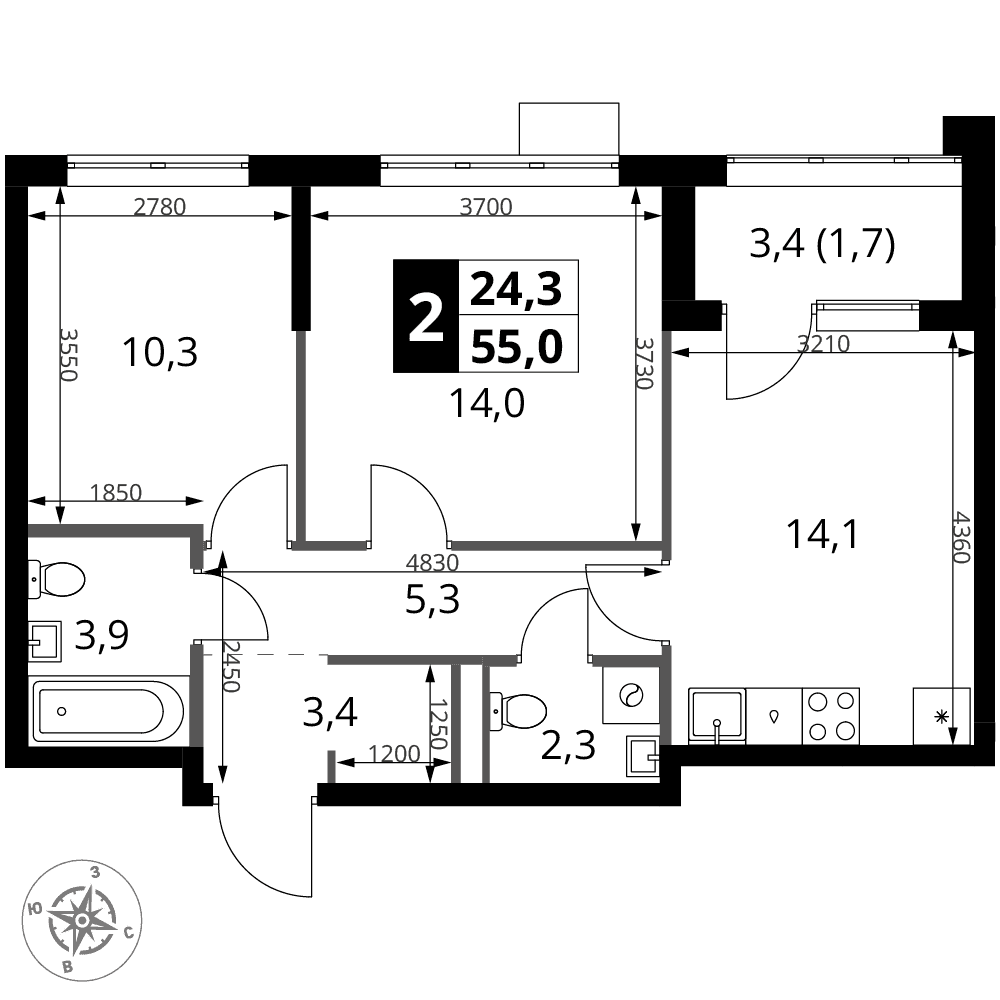 1-й Ясеневский Москва — планировка 2