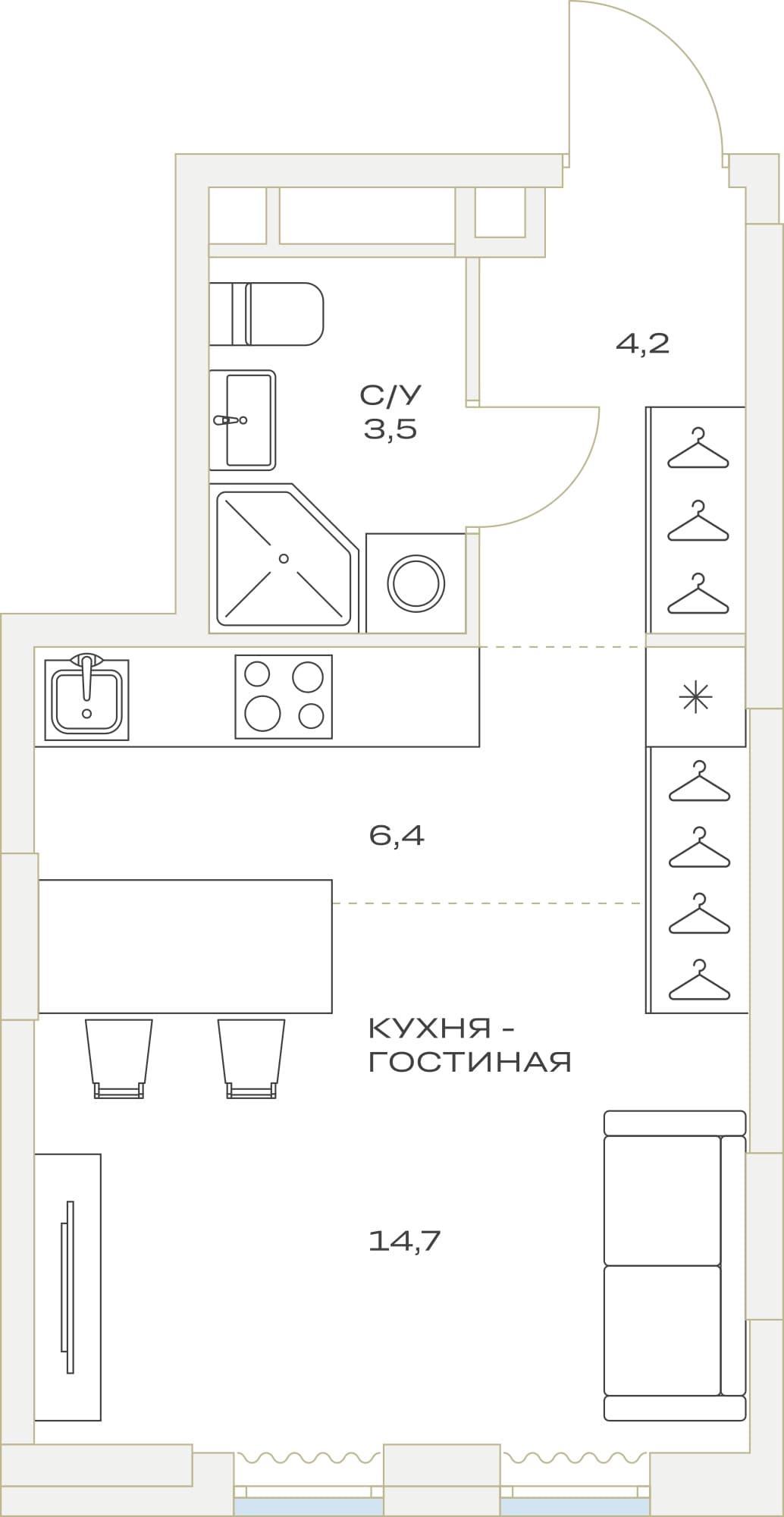 Детали Москва — планировка 1