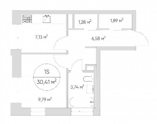 Nice loft Москва — планировка 1-комнатные апартаменты